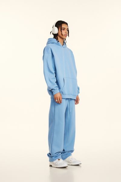Худі оверсайз на флісі &mdash; блакитне / Sky Blue Hoody-SB фото