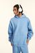 Худі оверсайз на флісі &mdash; блакитне / Sky Blue Hoody-SB фото 4