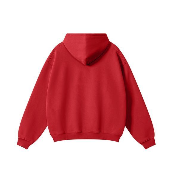 Худі оверсайз на флісі &mdash; червоне / Red Hoody-RE фото