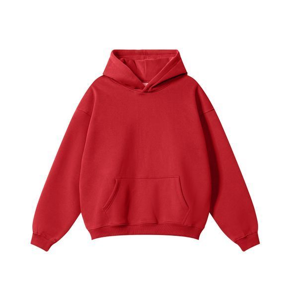 Худі оверсайз на флісі &mdash; червоне / Red Hoody-RE фото