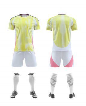 Футбольна форма командна Жовто-біла з рожевими вставками(Ювентус) forma-team-yellowwhite фото