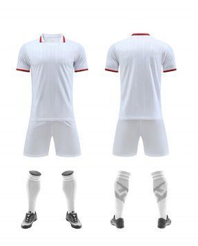 Футбольна форма командна Біла з червоними акцентами forma-team-white фото
