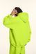 Худі оверсайз на флісі &mdash; салатове / Lime Green Hoody-GN фото 5