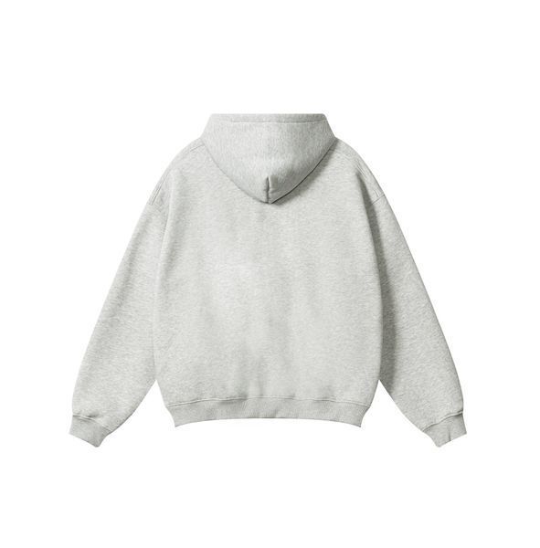 Худі оверсайз на флісі &mdash; сірий меланж / Grey Melange Hoody-GR фото