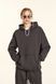 Худі оверсайз на флісі &mdash; сливово-сіре / Plum Grey Hoody-MZ фото 1