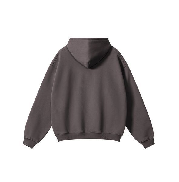 Худі оверсайз на флісі &mdash; сливово-сіре / Plum Grey Hoody-MZ фото