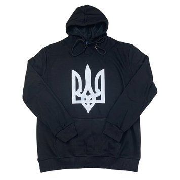 Худі Україна з гербом чорний на флісі ukraine-hoodie-black-tryzub фото