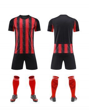 Футбольна форма командна Чорно-червона (смугаста класика) forma-team-black-red фото