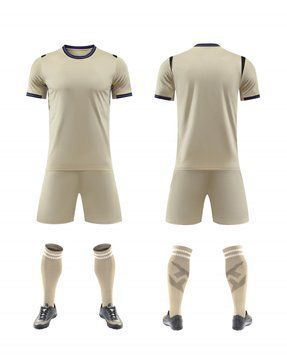 Футбольна форма командна Бежева/Чорна (мінімалістична) forma-team-beige-black фото