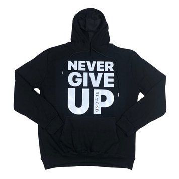 Худі Never give up чорний на флісі never-give-up-hoodie-black-fleece фото