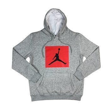 Худі Джордан сірий на флісі jordan-hoodie-grey-fleece фото