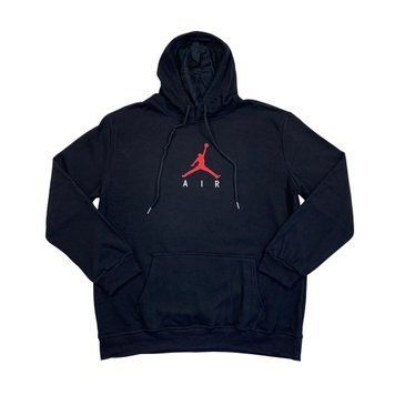 Худі Jordan чорний на флісі ordan-air-hoodie-black-fleece фото