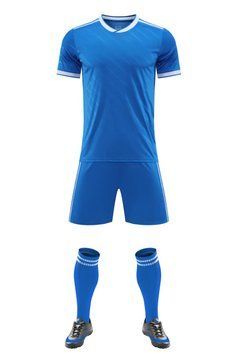 Футбольна форма командна Синя (класична з білими акцентами) forma-team-blue-white-lines фото