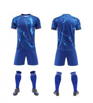 Футбольна форма командна синя хвилястим візерунком forma-team-bluewave фото