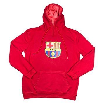 Худі Барселона червоний на флісі fcb-hood-red-fleece фото