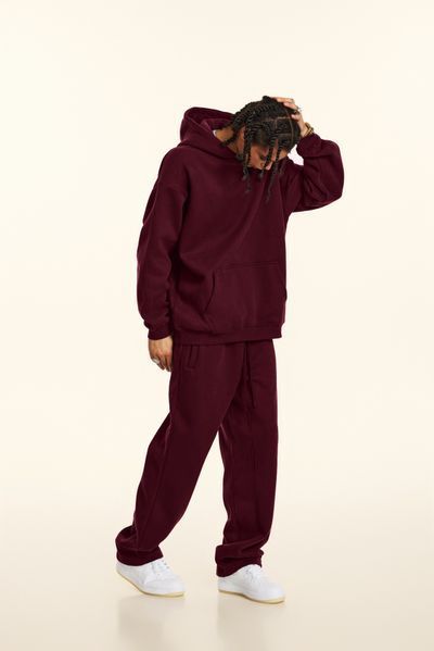 Худі оверсайз на флісі &mdash; бордовий / Burgundy Hoody-DR фото