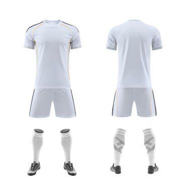 Футбольна форма командна Біла з чорними та жовтими вставками forma-teaam-white фото