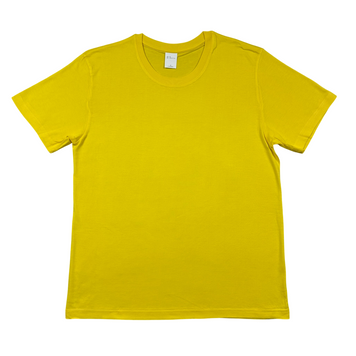 Футболка однотонна бавовняна жовта унісекс TS-YELLOW-AD-1 фото