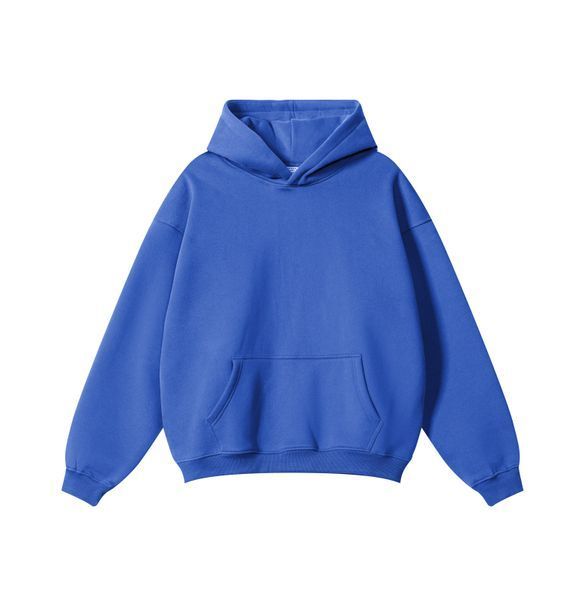 Худі оверсайз на флісі &mdash; синє / Blue Hoody-BU фото