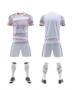 Футбольна форма командна Біла/Червона (з абстрактним принтом) forma-team-white-red фото